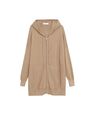 Mango - lt pastel brown Hooded cotton cardigan Mango - lt pastel brown Hooded cotton cardigan
