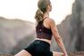 DOMYOS - Extra Small Seamless Long Dynamic Yoga Sports Bra, Black DOMYOS - Extra Small Seamless Long Dynamic Yoga Sports Bra, Black