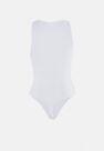 Missguided - White Racer Neck Sleeveless Bodysuit Missguided - White Racer Neck Sleeveless Bodysuit