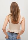 Mango - Light Beige Knitted Cropped Top, Women Mango - Light Beige Knitted Cropped Top, Women