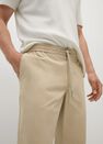 Mango - light beige Tencel cotton joggers, Men Mango - light beige Tencel cotton joggers, Men