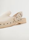 Mango - light beige Studded leather clog, Women Mango - light beige Studded leather clog, Women