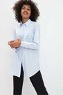 Mohito - Cotton Shirt With Slogans - Blue Mohito - Cotton Shirt With Slogans - Blue