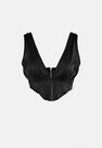 Missguided - Black Satin Plunge Corset Top Missguided - Black Satin Plunge Corset Top