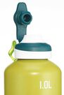 QUECHUA - Unique Size 500 Quick-Opening Aluminium 1.L Hiking Flask, Lime Green QUECHUA - Unique Size 500 Quick-Opening Aluminium 1.L Hiking Flask, Lime Green