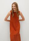Mango - medium orange Fluted hem dress Mango - medium orange Fluted hem dress