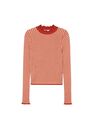 Mango - lt-pastel orange Textured checked sweater Mango - lt-pastel orange Textured checked sweater