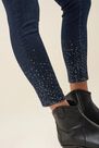 Salsa Jeans - Blue Push Up Wonder cropped jeans with sparkle on hem and leg Salsa Jeans - Blue Push Up Wonder cropped jeans with sparkle on hem and leg