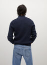 Mango - medium blue Zipped cotton cardigan Mango - medium blue Zipped cotton cardigan