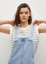 Mango - open blue Light denim pinafore dress, Women Mango - open blue Light denim pinafore dress, Women