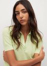Mango - green Knit cotton polo shirt Mango - green Knit cotton polo shirt