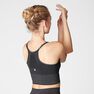 DOMYOS - Extra Small Seamless Long Dynamic Yoga Sports Bra, Black DOMYOS - Extra Small Seamless Long Dynamic Yoga Sports Bra, Black