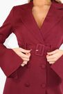 Missguided - Deep Purple Plum Belted Flare Sleeve Blazer Dress Missguided - Deep Purple Plum Belted Flare Sleeve Blazer Dress