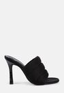 Missguided - Black Padded High Heel Mules Missguided - Black Padded High Heel Mules