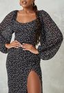 Missguided - Purple Floral Milkmaid Midaxi Dress Missguided - Purple Floral Milkmaid Midaxi Dress