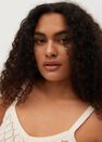 Mango - light beige Knitted cropped top, Women Mango - light beige Knitted cropped top, Women
