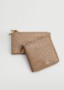 Mango - lt-pastel pink Croc-effect wallet, Women Mango - lt-pastel pink Croc-effect wallet, Women