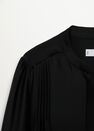 Mango - black Pleated satin dress Mango - black Pleated satin dress