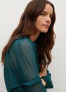 Mango - green Flowy ruffle blouse Mango - green Flowy ruffle blouse