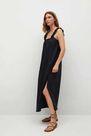 Mango - Black 100% Cotton Midi Dress, Women Mango - Black 100% Cotton Midi Dress, Women