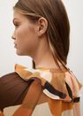 Mango - Orange Flowy Printed Dress Mango - Orange Flowy Printed Dress