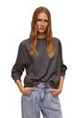 Mango - Dark Grey Flecked Sweatshirt Mango - Dark Grey Flecked Sweatshirt