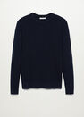 Mango - navy Structured cotton sweater Mango - navy Structured cotton sweater