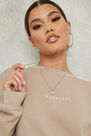 Missguided - Camel Sand Missguided Slogan Washed Sweatshirt Missguided - Camel Sand Missguided Slogan Washed Sweatshirt