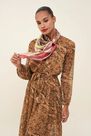Salsa Jeans - Beige Animal print scarf with neon strip Salsa Jeans - Beige Animal print scarf with neon strip