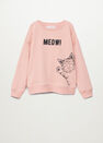 Mango - Light Pastel Pink Printed Organic Cotton Sweatshirt Mango - Light Pastel Pink Printed Organic Cotton Sweatshirt
