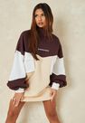 Missguided - Brown Colourblock Missguided High Neck Sweater Dress Missguided - Brown Colourblock Missguided High Neck Sweater Dress