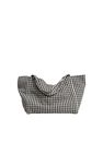 Mango - black Gingham-check fabric shopper bag Mango - black Gingham-check fabric shopper bag