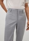 Mango - grey Super slim fit checked Tailored trousers, Men Mango - grey Super slim fit checked Tailored trousers, Men