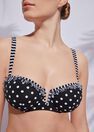 Calzedonia - BLACK AND WHITE POLKA DOTS Push-Up Bikini Top Maiorca Calzedonia - BLACK AND WHITE POLKA DOTS Push-Up Bikini Top Maiorca