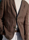 Mango - medium brown 100% linen slim fit blazer Mango - medium brown 100% linen slim fit blazer