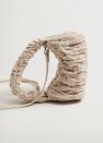 Mango - light beige Bag with ruched detail Mango - light beige Bag with ruched detail