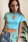 Urban Outfitters - Blue Motel Jose Crop Top, Women Urban Outfitters - Blue Motel Jose Crop Top, Women