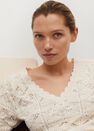 Mango - light beige Oversize crochet sweater, Women Mango - light beige Oversize crochet sweater, Women