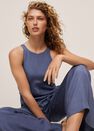 Mango - medium blue Long lyocell jumpsuit, Women Mango - medium blue Long lyocell jumpsuit, Women