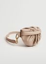 Mango - lt-pastel pink Ruched detail waist bag, Women Mango - lt-pastel pink Ruched detail waist bag, Women