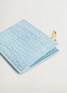 Mango - lt-pastel blue Croc-effect cardholder Mango - lt-pastel blue Croc-effect cardholder