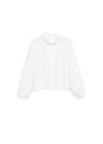 Mango - natural white Ruffled neck blouse Mango - natural white Ruffled neck blouse