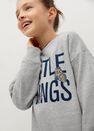 Mango - medium grey Printed organic cotton sweatshirt Mango - medium grey Printed organic cotton sweatshirt
