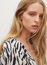 Mango - natural white Printed cotton dress, Women Mango - natural white Printed cotton dress, Women