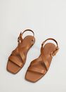 Mango - medium brown Leather straps sandals Mango - medium brown Leather straps sandals