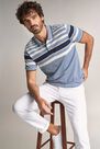 Salsa Jeans - Blue Regular fit polo shirt with stripes on chest Salsa Jeans - Blue Regular fit polo shirt with stripes on chest