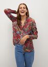 Mango - dark red Oriental print shirt Mango - dark red Oriental print shirt