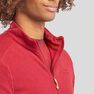 QUECHUA - Large Men's Mountain Walking Fleece MH500, Bordeaux QUECHUA - Large Men's Mountain Walking Fleece MH500, Bordeaux