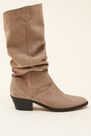 Salsa Jeans - Beige Mid-heel leather boots Salsa Jeans - Beige Mid-heel leather boots