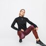 KALENJI - M/L ZIP RUN WARM WOMEN'S LONG-SLEEVED RUNNING T-SHIRT, Fluo Coral Pink KALENJI - M/L ZIP RUN WARM WOMEN'S LONG-SLEEVED RUNNING T-SHIRT, Fluo Coral Pink